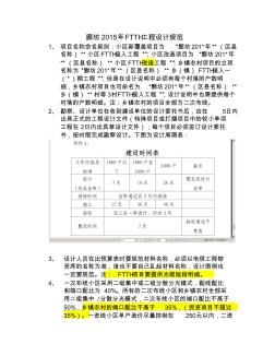 2015年FTTH工程設(shè)計(jì)規(guī)范