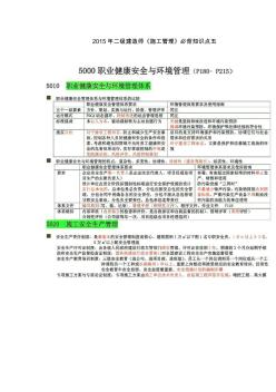 2015年二级建造师《施工管理》必背知识点五