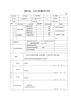 2016.8新版建筑節(jié)能驗收記錄分部(子分部)工程質(zhì)量