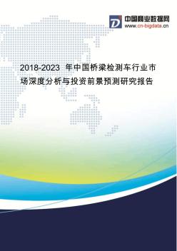 2018-2023年中国桥梁检测车行业市场深度分析与投资前景预测研究报告-行业发展现状及趋势预测
