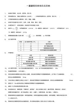 2018一级建造师建筑工程实务知识点汇总