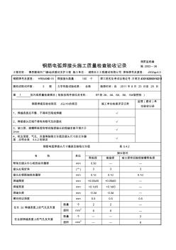 2019lz钢筋电弧焊接头施工质量检查验收记录