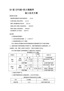 2019外保溫B1級(jí)EPS巖棉防火隔離帶施工方案