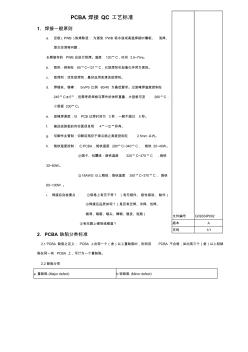 2019年【管理精品】PCBA焊接QC工艺标准