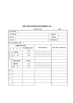 2019年【管理精品】混凝土灌注桩钢筋笼检验批质量验收记录