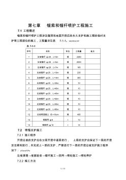 2019年第七章錨索和錨桿噴護工程施工