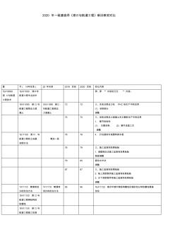 2020年一级建造师《港口与航道工程》新旧教材对比