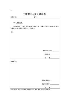 2020年建筑工程开复工报告