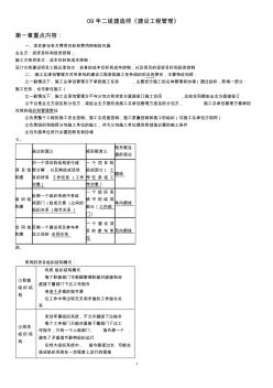 22二级建造师《建设工程施工管理》(简装总结)