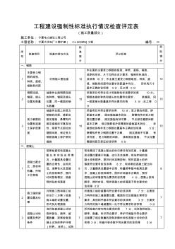 23工程建設(shè)強(qiáng)制性標(biāo)準(zhǔn)執(zhí)行情況檢查評(píng)定表