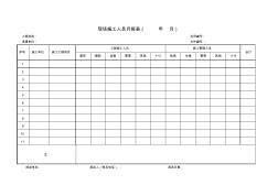 23现场施工人员月报表