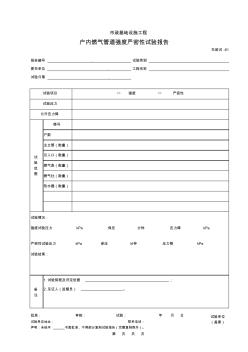 243户内燃气管道强度严密性试验报告