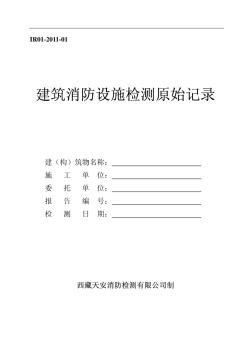 29建筑消防设施检测原始记录