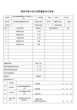 29建筑節(jié)能分部工程質(zhì)量驗(yàn)收記錄表