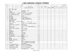 29建筑装饰工程有限公司预算表