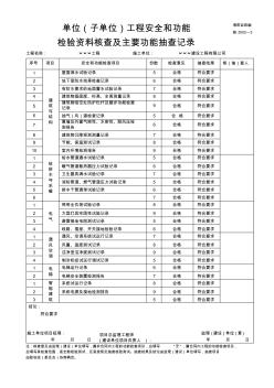 3.施2002-3单位(子单位)工程安全和功能检验资料核查