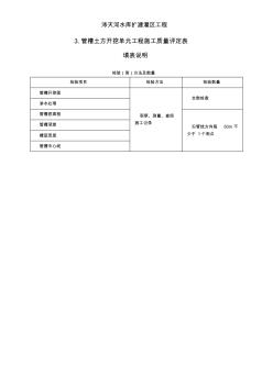 3.管槽土方开挖单元工程施工质量评定表