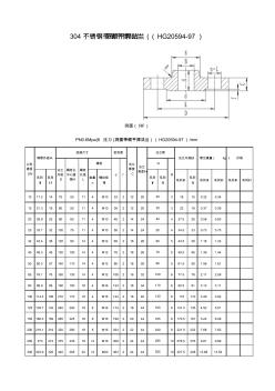 304不锈钢带颈平焊法兰(HG20594-97)RF