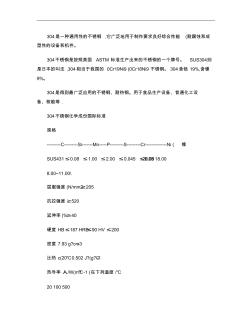 304是一种通用性的不锈钢. (2)