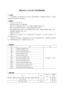 35kV及以下架空绝缘导线参数