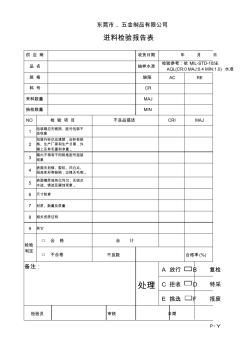 37進(jìn)料檢驗(yàn)報(bào)告表01