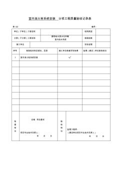 3、室内消火栓系统安装(分项)工程质量验收记录表