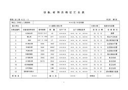 4.2.2-3设备、材料合格证汇总表