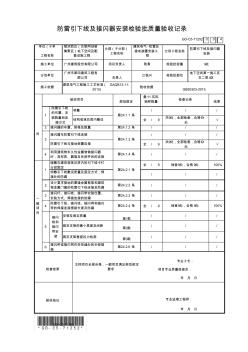 4.防雷引下线及接闪器安装检验批质量验收记录