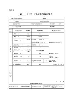 45#冲孔桩隐蔽验收记录