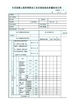 48、水泥混凝土面層鋼筋加工及安裝檢驗(yàn)批質(zhì)量驗(yàn)收記錄