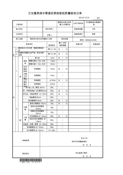 4、衛(wèi)生器具排水管道安裝檢驗(yàn)批質(zhì)量驗(yàn)收記錄