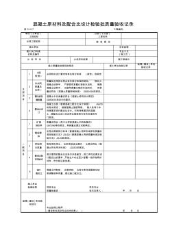 5.10.7--混凝土原材料及配合比设计检验批质量验收记录