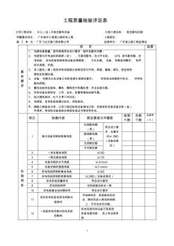 5.1工程质量检验评定表(中心(站)内低压配电设备)