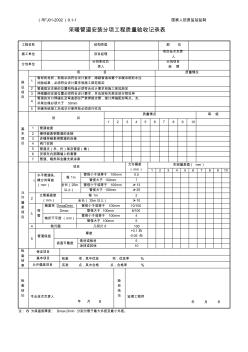 51-1采暖管道安装分项工程质量验收记录表