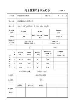 54无压力管道严密性试验记录试验表35