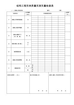 5、结构工程实体质量实测实量检查表0