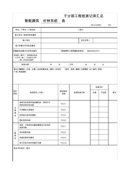 6.5.53智能建筑時鐘系統(tǒng)子分部工程檢測記錄匯總表