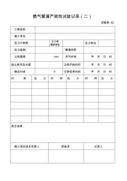61-燃?xì)夤艿绹?yán)密性試驗(yàn)記錄(一)