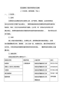 6建筑工程资料填写与收集