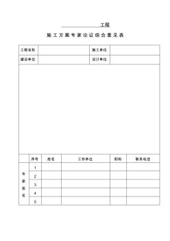 6施工方案專家論證綜合意見表