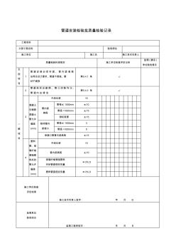 7.管道安装检验批质量检验记录