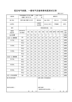 7低壓電氣線路、照明配電箱絕緣電阻測(cè)試記錄津資K-D4-1 (2)