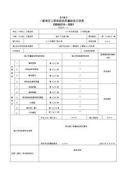 8装饰装修工程检验批质量验收记录表