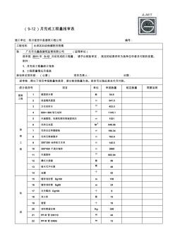 9-12月完成工程量報審表精品資料