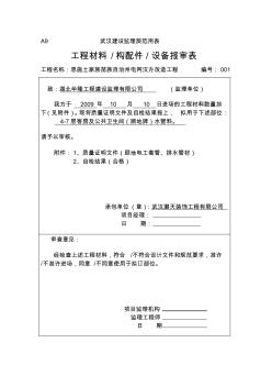 A9工程材料构配件设备报审表 (2)