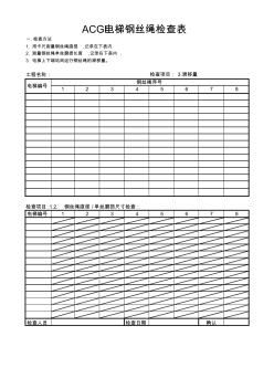 ACGL钢丝绳检查表