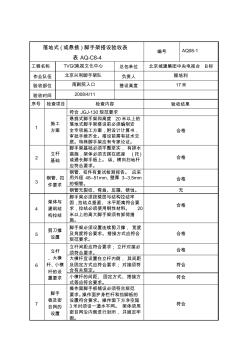 aq-C5-2落地式(或悬挑)脚手架搭设验收表