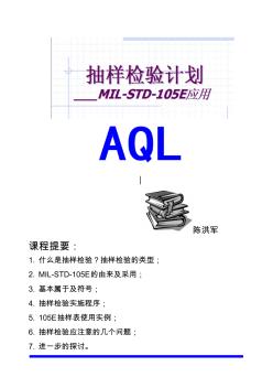 AQL抽樣檢驗