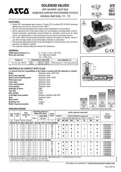 ASCO2位5通551-553不锈钢阀体