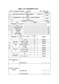 A栽植土分项工程质量检验评定表